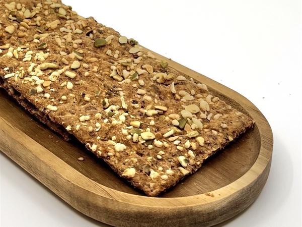 Knäckebröd kaas pompoen koolhydraatarm